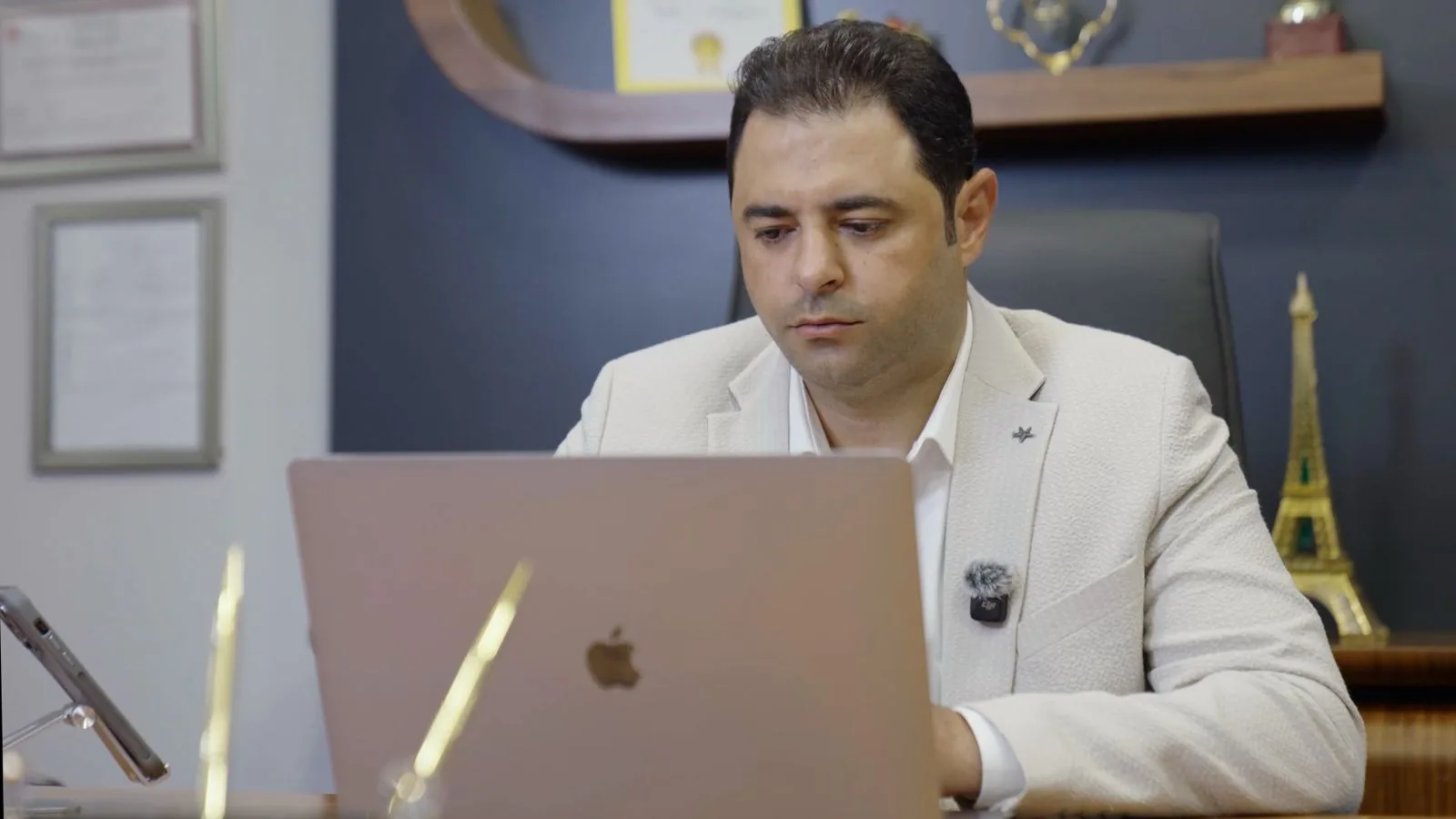 Working at the desk